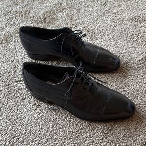 Bruno Magli Black Leather Oxfords